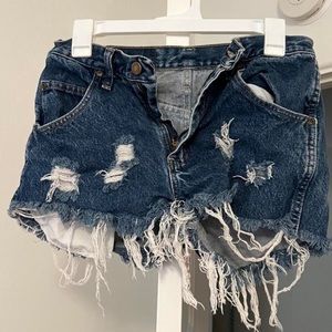 Wrangler High Waisted Denim Shorts